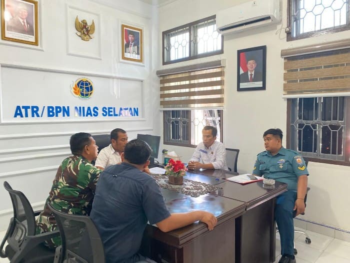 Kantor Pertanahan Nias Selatan Dukung Ploting Aset TNI AL