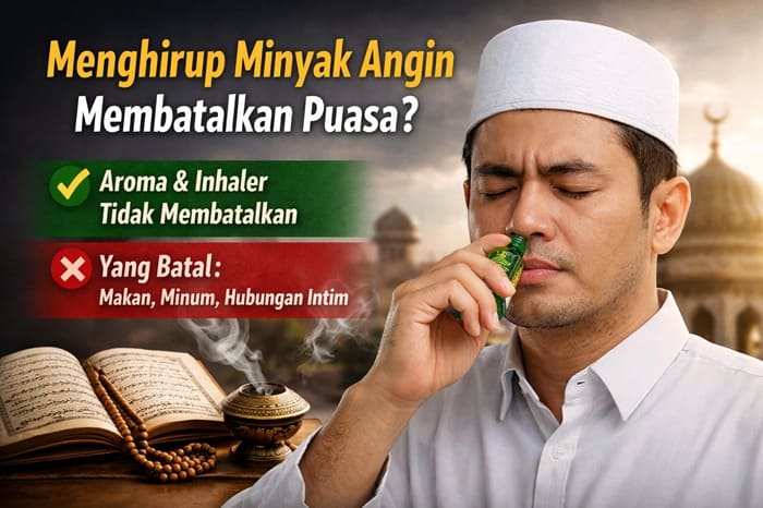 Foto: Ilustrasi menghirup minyak angin saat puasa. (ist)