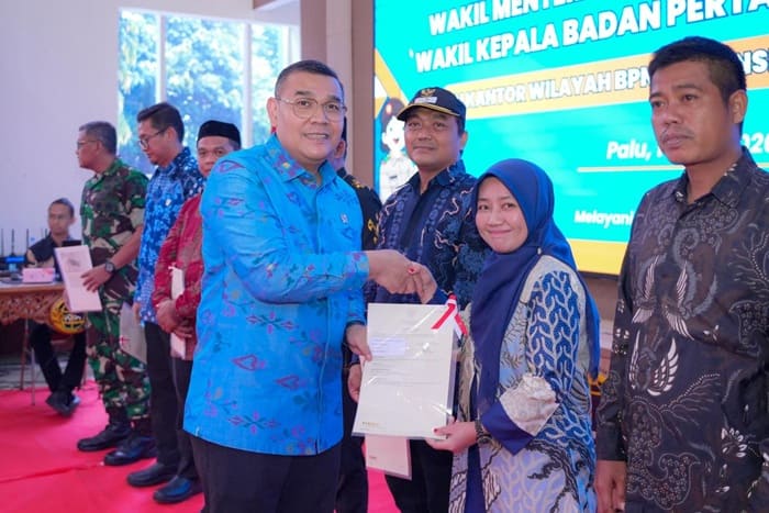 50% Bidang Tanah Sudah Bersertipikat, Wamen Ossy Provinsi Sulteng Terus Bertumbuh