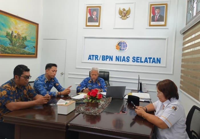 Kantah Nias Selatan Bahas Peluang Kerja Sama dengan BRI Teluk Dalam