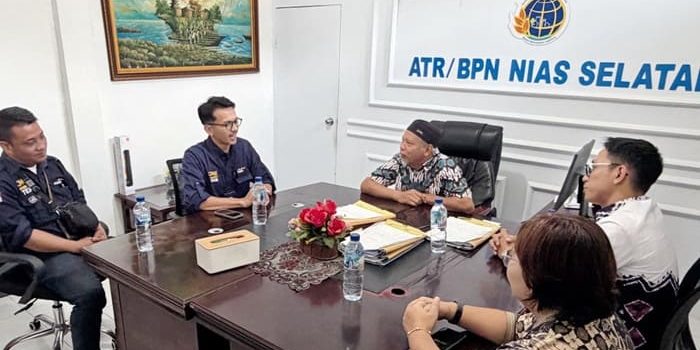 Kepala Kantah Nias Selatan dan Bank Mandiri Gunungsitoli Bertemu, Ini yang Dibahas