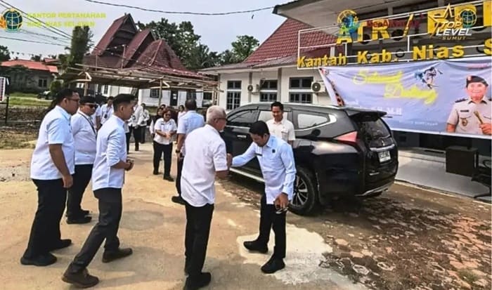 Kepala Kantah Nias Selatan Sambut Kunjungan Kakanwil BPN Sumut