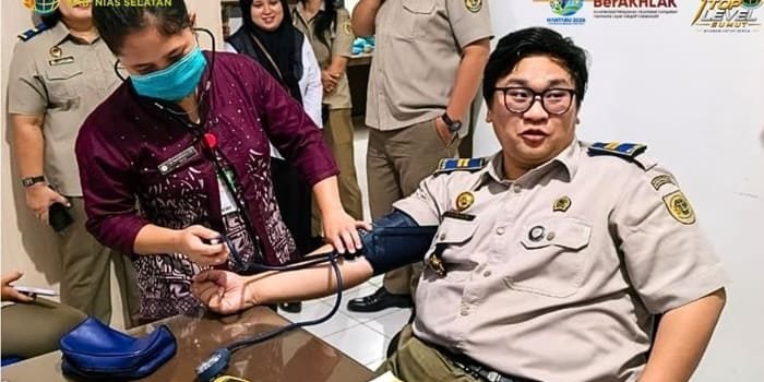 Tingkatkan Pelayanan Publik, Kantah Nias Selatan Cek Kesehatan Seluruh Pegawai